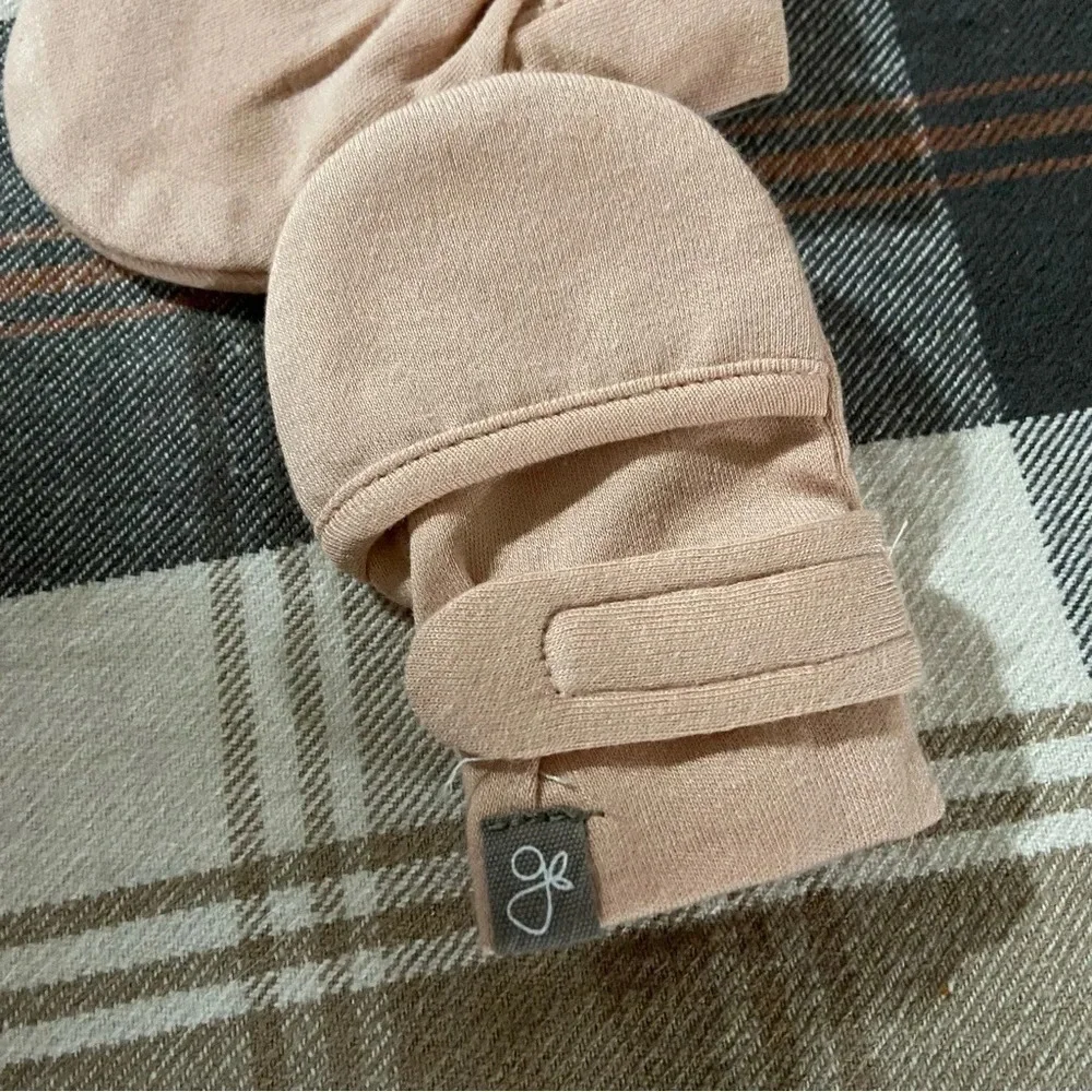 Organic Goumi Baby Mitts, Anti-Scratch 0-3mth Mittens Soft Stay-On Mitts NEW